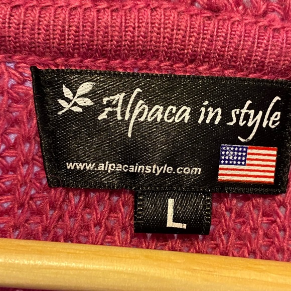 ALPACAINSTYLE Alpaca Heavy Knit Open Cardigan L - Picture 2 of 5